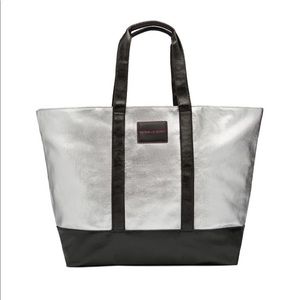 Silver and Black tote bag
